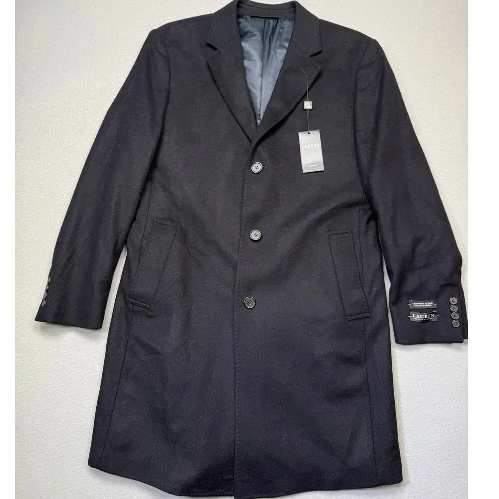Ralph Lauren Men's Luther Luxury Wool-Blend Overcoat Jacket Size 40L $495